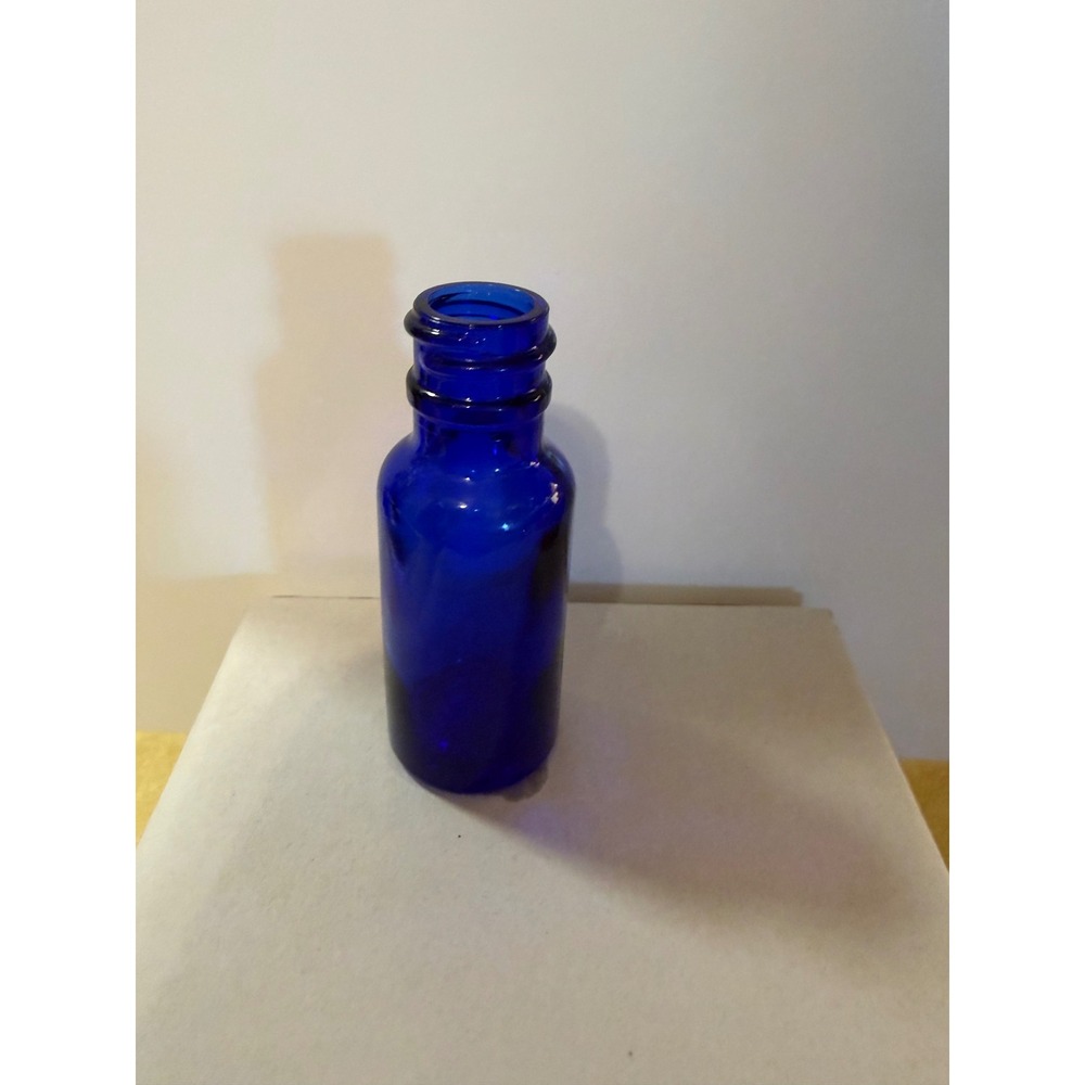 Vintage Cobalt Blue Glass Apothecary Bottle 66 Embossed Base 2.75 Inch